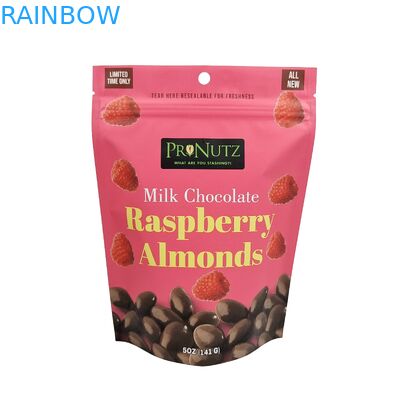 Ziplock Mylar sacs avec fenêtre transparente pour noix de cajou fermeture à glissière en plastique remontable sac fermeture à glissière