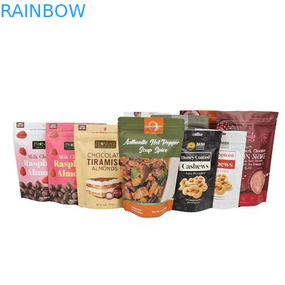 Sac à chocolat debout sac à glissière personnalisé en aluminium