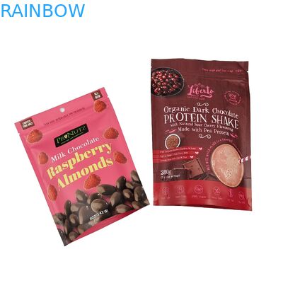 Sac à chocolat debout sac à glissière personnalisé en aluminium