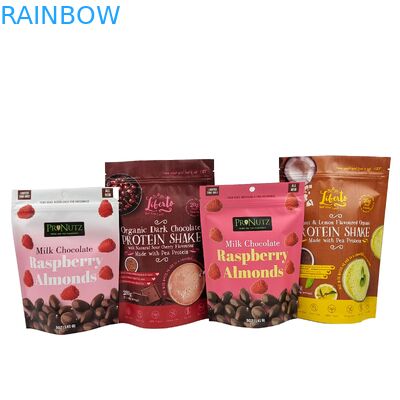 Sac à chocolat debout sac à glissière personnalisé en aluminium