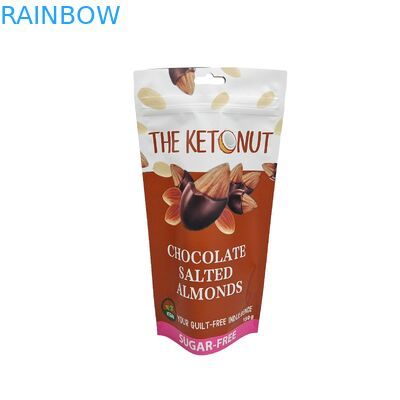 Matt Logo personnalisé Imprimé Stand Up Pouch Foil d'aluminium Chocolat Emballage alimentaire Stand Up sac fermeture éclair