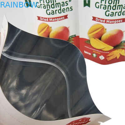 Moins de MOQ Sac de papier kraft personnalisé pour mangue séchée Fruits recyclés Sac Mylar recouvreable