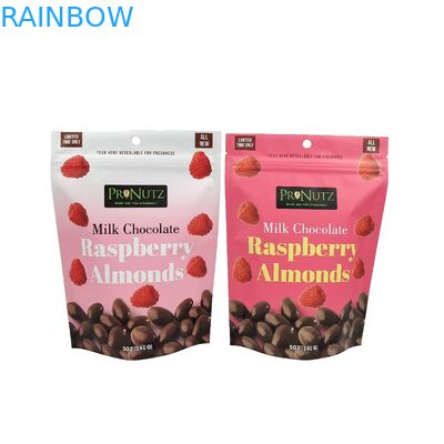 Emballage alimentaire en aluminium en plastique Emballage de collations personnalisé recouvreable Emballage de collations Stand up pouch avec fermeture à glissière