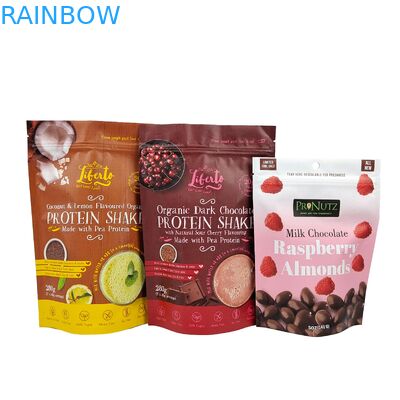 Cashew Nut Sac à fermeture éclair de qualité alimentaire Stand Up Foil d'aluminium Sac en plastique Fermeture éclair sac Mylar