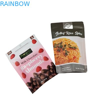 Cashew Nut Sac à fermeture éclair de qualité alimentaire Stand Up Foil d'aluminium Sac en plastique Fermeture éclair sac Mylar