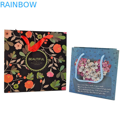 Impression de logo sur mesure Emballage en papier kraft réutilisable avec poignée Emballage en papier kraft sac cadeau