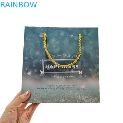 Sacs en papier personnalisés Logo imprimé recyclable biodégradable marron Plain Packaging Sac en papier kraft avec Ha tordu