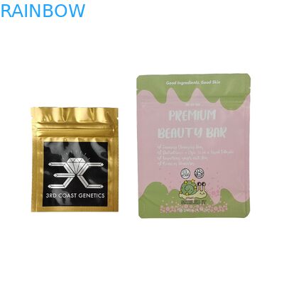 Finition brillante fenêtre frontale Mylar Pouch pour les fleurs de bonbons Ziplock sac anti-odeur Stand Up Pouch