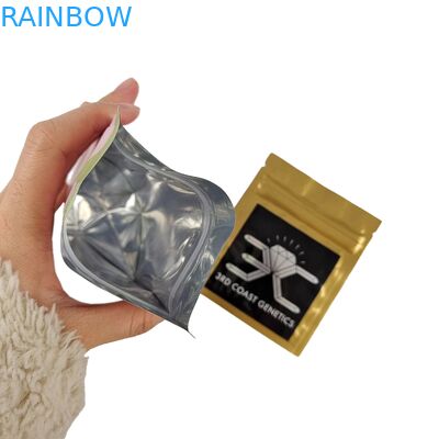 Finition brillante fenêtre frontale Mylar Pouch pour les fleurs de bonbons Ziplock sac anti-odeur Stand Up Pouch