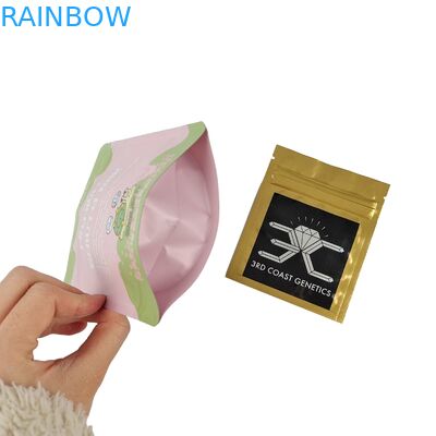 Finition brillante fenêtre frontale Mylar Pouch pour les fleurs de bonbons Ziplock sac anti-odeur Stand Up Pouch