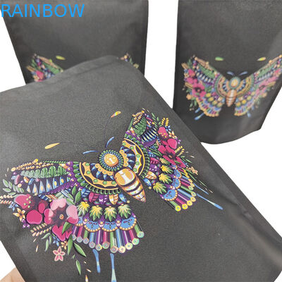 Sacs Mylar personnalisés à nouveau verrouillables Sac d'emballage en papier kraft vertical pour fleurs Sac fermeture éclair biodégradable avec UV spot