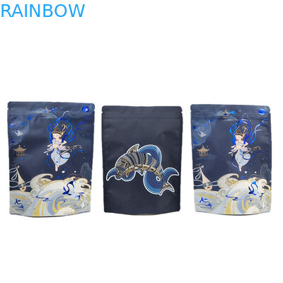 Sac d'emballage en plastique à fermeture à glissière réutilisable personnalisé de haute qualité pour bar de protéines de noix de chocolat Sac Mylar à toucher doux