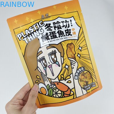 Logo personnalisé imprimé en papier d'aluminium à fermeture à glissière recouverte de fermeture à glissière Mylar Stand Up pouches pour aliments collations sacs d'emballage de bonbons