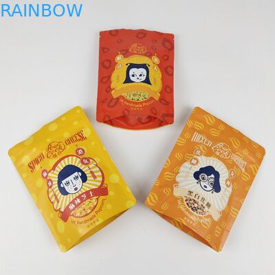 En gros Logo personnalisé Sacs debout anti-odeur Emballage alimentaire Doypack Fermeture à glissière Sacs en plastique avec fenêtre