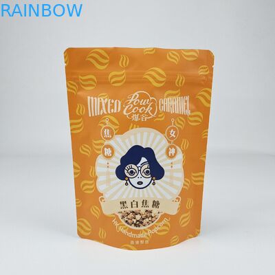 Poche à fermeture à glissière en papier d'aluminium stratifié de haute qualité Poche debout en mat Poche à glissière en papier blanc