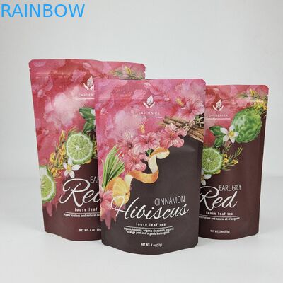 Impression numérique étiquette thermique 100g 250g 500g plastique fermeture à glissière résistant à l'odorat Stand up pouch emballage Mylar sacs