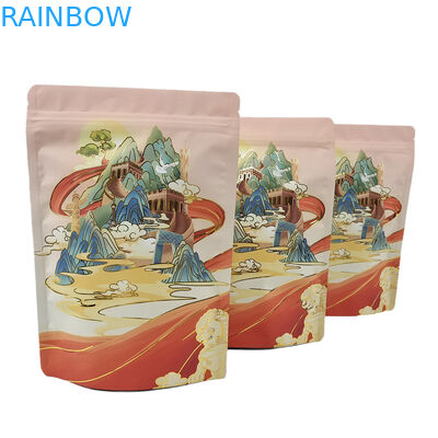 Sac à dos personnalisé avec fermeture à glissière pour les aliments en papier d'aluminium à toucher doux Sac Mylar pour fruits secs Snack Candy