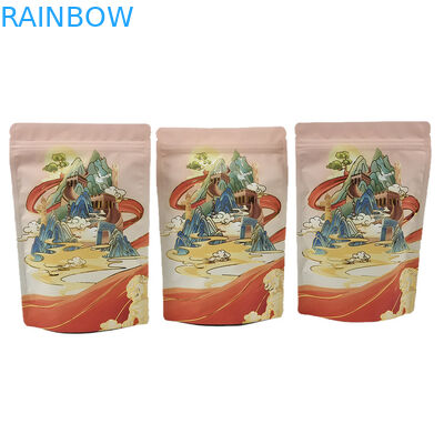 Sac à dos personnalisé avec fermeture à glissière pour les aliments en papier d'aluminium à toucher doux Sac Mylar pour fruits secs Snack Candy