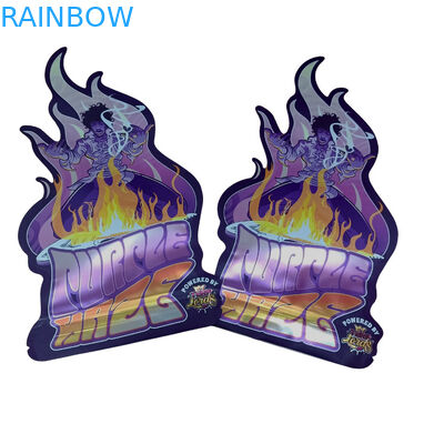 Impression personnalisée 3.5g Mylar sacs à découper sacs irréguliers avec fermeture à glissière cercle Mylar Soft Touch sacs de bonbons en plastique