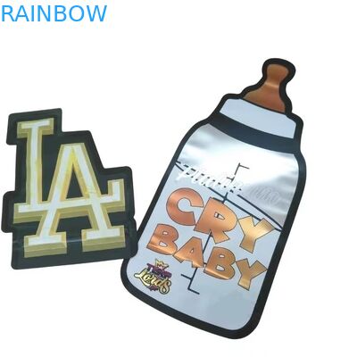 Impression personnalisée 3.5g Mylar sacs à découper sacs irréguliers avec fermeture à glissière cercle Mylar Soft Touch sacs de bonbons en plastique