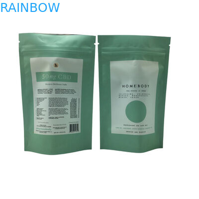 Sac d'emballage à fermeture à glissière fermeture à glissière en plastique bain de sel démaquillant corps debout sac avec fermeture à glissière