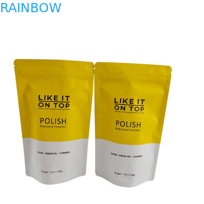 Sac d'emballage à fermeture à glissière fermeture à glissière en plastique bain de sel démaquillant corps debout sac avec fermeture à glissière