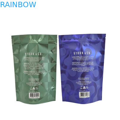 Salles de bain imprimées sur mesure Matte Oem Emballage Fermeture à glissière Salle de bain Body Scrub Poche debout Sacs d'emballage Sacs debout