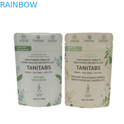 Sacs pour emballage alimentaire biodégradables en plastique fermeture à glissière emballage en papier d'aluminium sacs mat personnalisés biodégradables