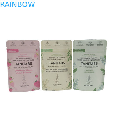 Sacs pour emballage alimentaire biodégradables en plastique fermeture à glissière emballage en papier d'aluminium sacs mat personnalisés biodégradables