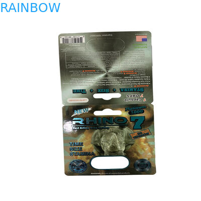 Emballage de l'ours en caoutchouc Amélioration du sexe masculin Pilules Blister Emballage de carton en papier