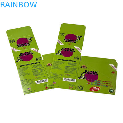 Pilules sexuelles Black Mambar Emballage Panthère Noir Emballage en carton avec ampoules