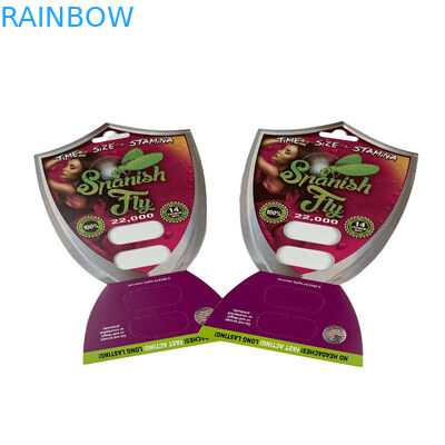 Pilule sexuelle en 3D Emballage de carte en ampoule pour 1/2 capsule Cartes d'affichage 3D ventriculaires