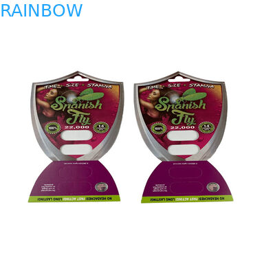 Pilule sexuelle en 3D Emballage de carte en ampoule pour 1/2 capsule Cartes d'affichage 3D ventriculaires