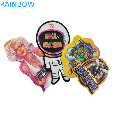 Sacs de bonbons à l'odeur et à l'épreuve des odeurs en plastique en forme de fermeture à glissière personnalisée 3.5g 7g Sacs Mylar à la forme personnalisée