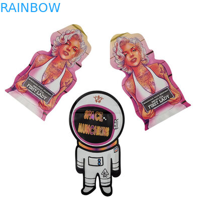 Forme d'impression personnalisée Mini sac Mylar 1g 3,5g 7g 14g 28g Champignon résistant aux odeurs des enfants Soft Touch Cali Pack Sac Mylar