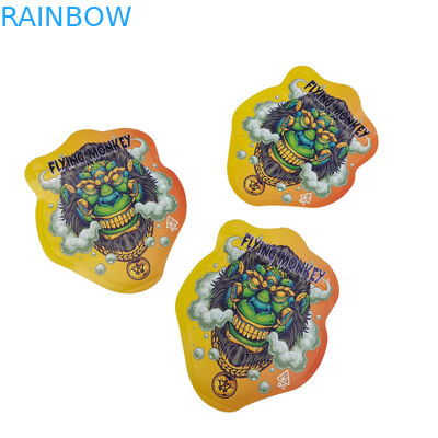 Imprimé sur mesure 3.5g 7g 14g Stand up pouch gommée emballage comestible en papier d'aluminium Mylar résistant aux enfants sac fermé à glissière