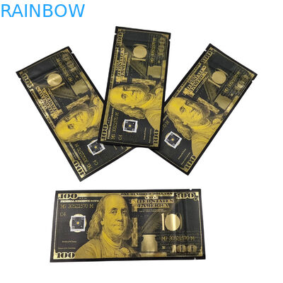 Sac d'impression personnalisé à l'odeur Mylar à l'épreuve de l'odeur Stand up pouch Candy Food Packaging 3,5g Mylar Ziplock Bag With Window