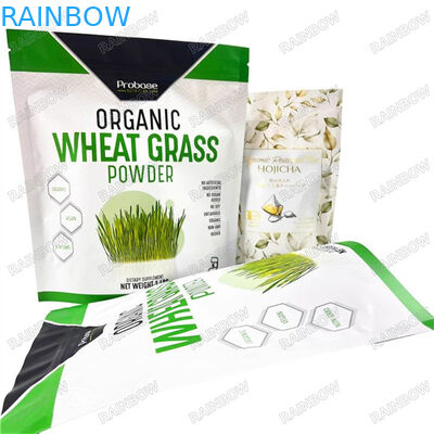 Sac d'emballage en plastique à fermeture à glissière réutilisable sur mesure, sac à main, sac à manger, emballage alimentaire, résistant à l'odorat, vitre transparente