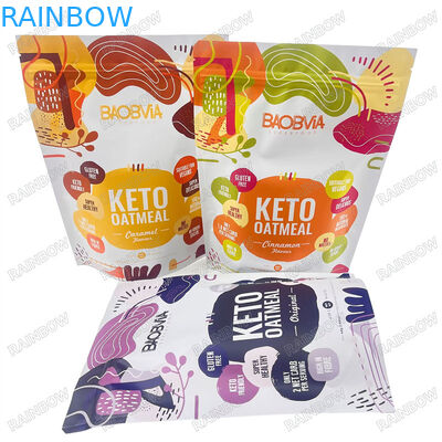 Prix de fabrication Imprimés numériques Sacs alimentaires de haute qualité Finition brillante Sacs en plastique Fenêtre transparent Pour le stockage des aliments