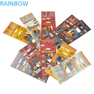 Impression sur mesure Vente à chaud Amélioration Pilules de rhinocéros Emballage Pour Hommes Papier d'affichage en stock Boîte Cartons en papier