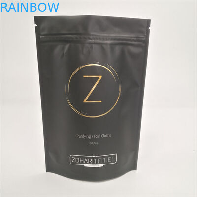 Emballage de sacs en feuille d'impression pour sac de lavage du corps debout avec fermeture éclair