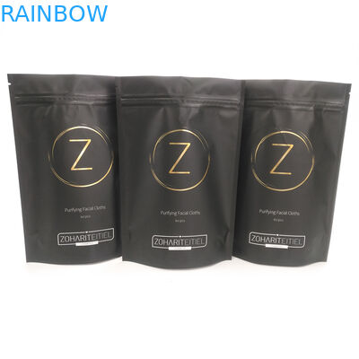 Emballage de sacs en feuille d'impression pour sac de lavage du corps debout avec fermeture éclair