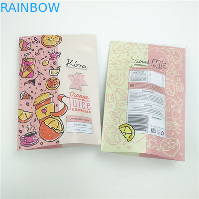 Fermeture à glissière recyclable sac à dos, gommage du corps, cosmétiques, saumons de bain, sac d'emballage en plastique