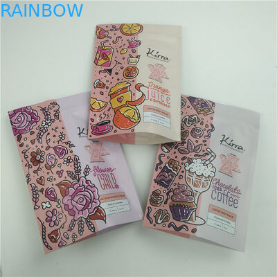 Fermeture à glissière recyclable sac à dos, gommage du corps, cosmétiques, saumons de bain, sac d'emballage en plastique