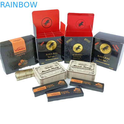 Vente à chaud de miel de rhinocéros mini-pilule imprimée sac lenticulaire carte de rhinocéros 3D boîte d'affichage Sachet de miel Emballage