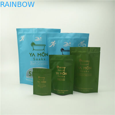 Sacs en papier d'argent pour le sac de lavage du corps debout avec fermeture à glissière