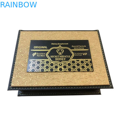 Mini-pilule imprimée sur mesure sac de miel Petit sac avec boîte en papier Rhino Honey Stick Packet Roll