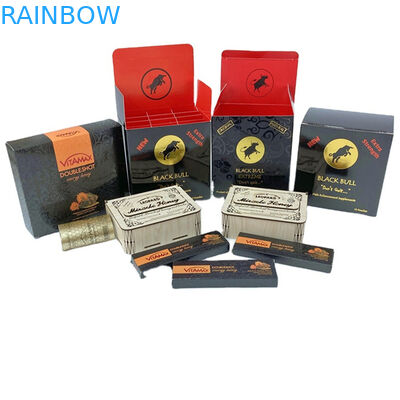 Vente directe personnalisée Rhino boîtes d'emballage Pilule d'amélioration masculine papier d'affichage