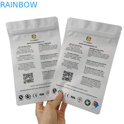 Commande personnalisée Accepté Sac à collations Emballage avec 120 Tickness et Fermeture à fermeture éclair