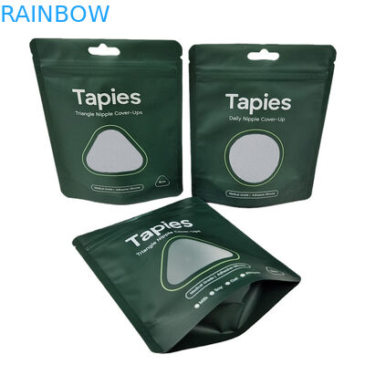 Fournit par l'usine Reutilisable scellé Mylar Nipple Patch Sac d'emballage à imprimerie personnalisée Sacs anti-odeur avec logo